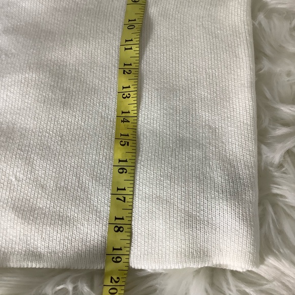 Endless Rose Women's Knit White Sweater 3/4 Layered Puff Sleeves Large NWT - Picture 9 of 10